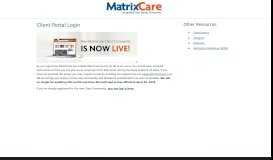 
							         MatrixCare Client Portal Login								  
							    