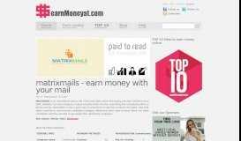 
							         Matrixmails - earn money with your mail - Earn Money Online								  
							    