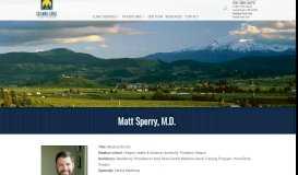 
							         Matt Sperry, M.D. | Columbia Gorge Family Medicine								  
							    