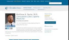 
							         Matthew A. Taylor, M.D. - The Corvallis Clinic								  
							    