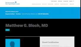 
							         Matthew G. Bloch – New England Baptist Hospital								  
							    