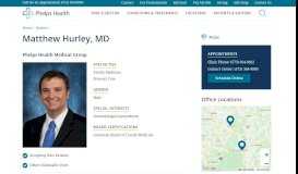 
							         Matthew Hurley, MD | Phelps Health								  
							    