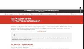 
							         Mattress Warranty Information & Claims | Mattress Firm								  
							    