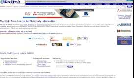 
							         MatWeb: Online Materials Information Resource								  
							    