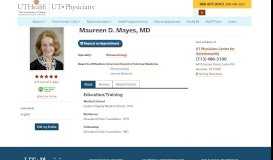 
							         Maureen D. Mayes | UT Physicians								  
							    