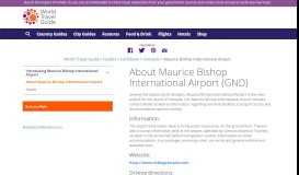 
							         Maurice Bishop International Airport | World Travel Guide								  
							    