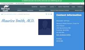 
							         Maurice Smith MD - Meritus Health								  
							    