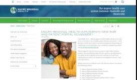 
							         Maury Regional Health implements new EMR and patient portal ...								  
							    