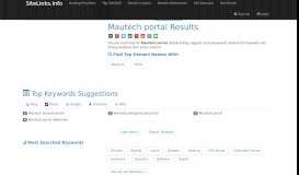 
							         Mautech portal Results For Websites Listing - SiteLinks.Info								  
							    