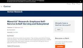 
							         Maverick* Research: Employee Self-Service Is Self-Serving and ...								  
							    