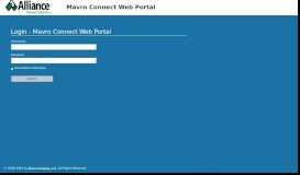 
							         Mavro Connect Web Portal								  
							    