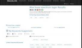 
							         Max bupa spectrum login Results For Websites Listing								  
							    