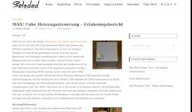 
							         MAX! Cube Heizungssteuerung - Erfahrungsbericht - Steffen Zörnig								  
							    