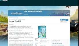 
							         Max Guild | RuneScape Wiki | FANDOM powered by Wikia								  
							    