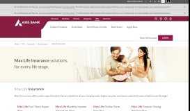 
							         Max Life Insurance - Axis Bank								  
							    