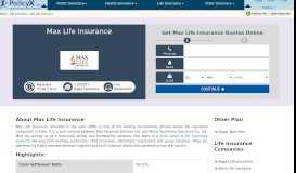 
							         Max Life Insurance - Compare Plans, Eligibility & Buy Online | Reviews								  
							    