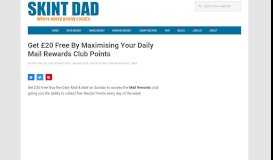 
							         Maximising Your Daily Mail Rewards Club Points - Skint Dad								  
							    