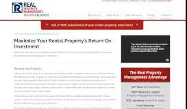
							         Maximize Your Rental Property's Return On Investment								  
							    
