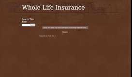 
							         Maxlife Insurance Sso Login - Whole Life Insurance								  
							    