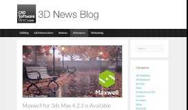 
							         Maxwell for 3ds Max 4.2.3 is Available Now | 3D Design News ...								  
							    