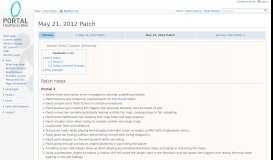 
							         May 21, 2012 Patch - Portal Wiki								  
							    
