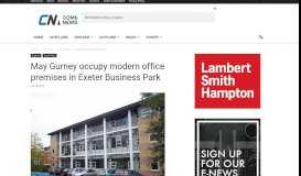 
							         May Gurney occupy modern office premises in Exeter Business Park ...								  
							    
