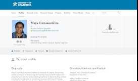 
							         Maya GUNAWARDENA — University of Canberra Research Portal								  
							    