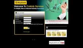 
							         Maybank eCustody Login - Online Banking								  
							    