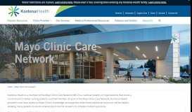 
							         Mayo Clinic Care Network - Kootenai Health								  
							    