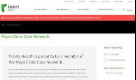 
							         Mayo Clinic Care Network - Trinity Health								  
							    