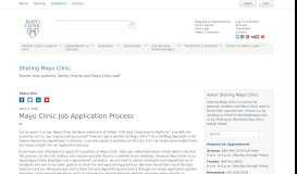 
							         Mayo Clinic Job Application Process | Sharing Mayo Clinic								  
							    
