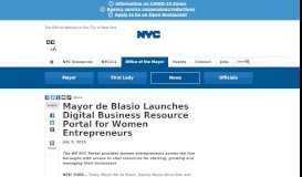 
							         Mayor de Blasio Launches Digital Business Resource Portal for ...								  
							    