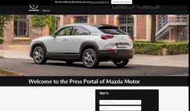 
							         Mazda Press Portal								  
							    