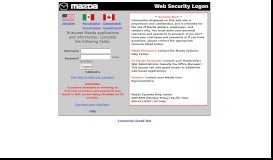 
							         Mazda - Web Security Logon								  
							    