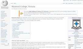 
							         Mazenod College, Victoria - Wikipedia								  
							    