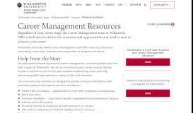 
							         MBA Career Management - Willamette University								  
							    