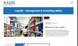 
							         MBA Logistik - Management & Consulting								  
							    
