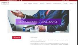 
							         MBA Programme | Putra Business School								  
							    