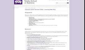 
							         MBA Resume - TCU - The Neeley School of Business								  
							    