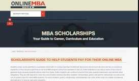 
							         MBA Scholarships - Ways to Help Pay For Your Education - Online ...								  
							    