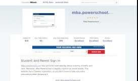 
							         Mba.powerschool.com website. Student and Parent Sign In.								  
							    