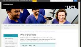 
							         MBBS Admissions | UCL Medical School - UCL - London's Global ...								  
							    