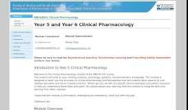 
							         MBChB 501 Clinical Pharmacology - Professor Nick Holford								  
							    