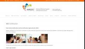 
							         MBE Certification - National Minority Supplier Development Council								  
							    