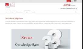 
							         MBM360 Xerox Knowledge Base - information on all Xerox machines								  
							    