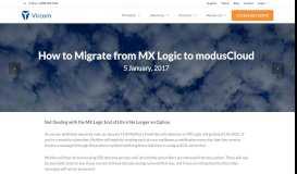 
							         McAfee EOL: How to Migrate from MX Logic to modusCloud | Vircom								  
							    