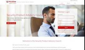 
							         McAfee Product Advisory Council: Home								  
							    