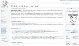 
							         McAuley High School, Auckland - Wikipedia								  
							    