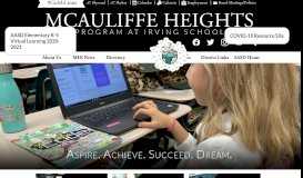 
							         McAuliffe Heights Program at Irving School								  
							    