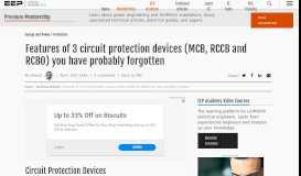 
							         MCB, RCCB and RCBO - Electrical Engineering Portal								  
							    